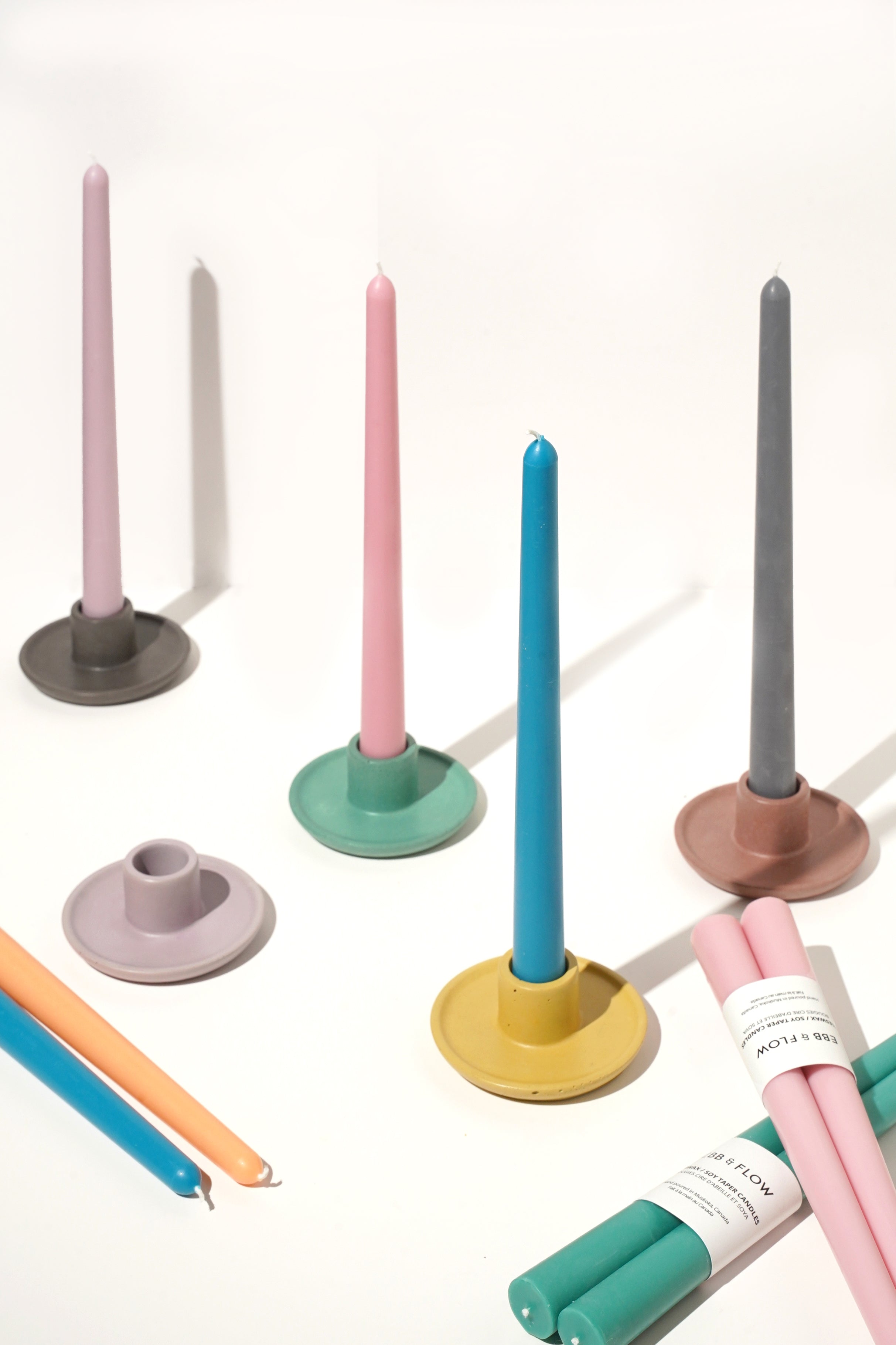 Mesa Taper Candlestick Holder - Sea Green