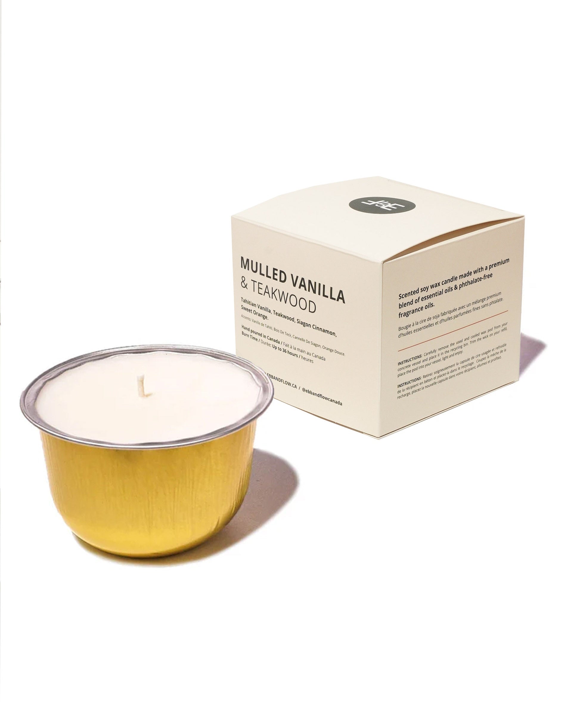 Refillable Concrete Candle - Mulled Vanilla & Teakwood