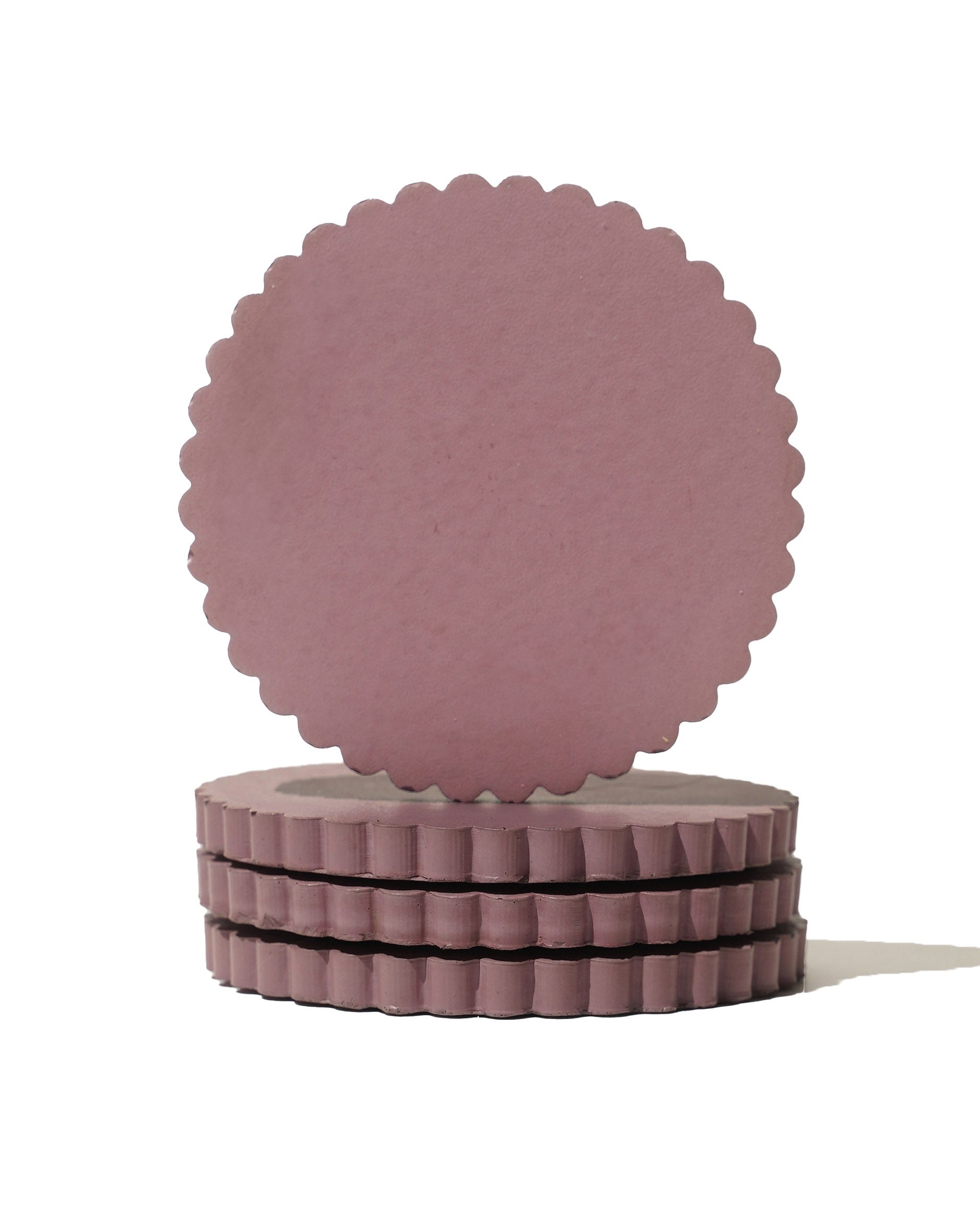 Scalloped Coaster Set - Lavender