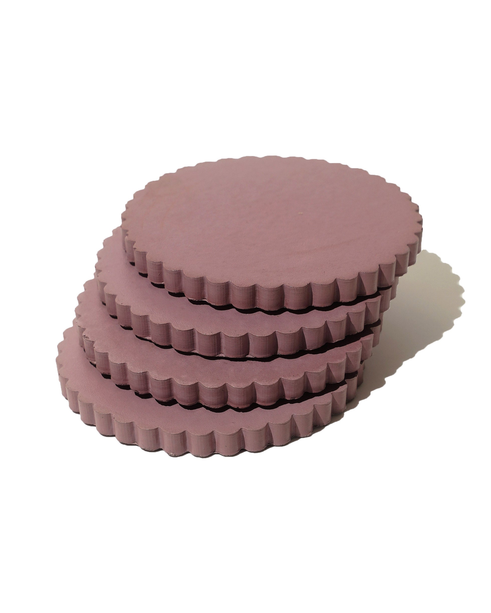 Scalloped Coaster Set - Lavender