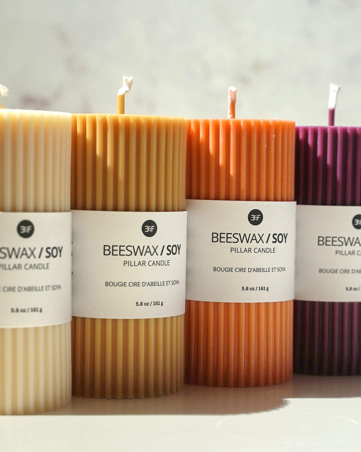 Beeswax / Soy Pillar Candle - Maize