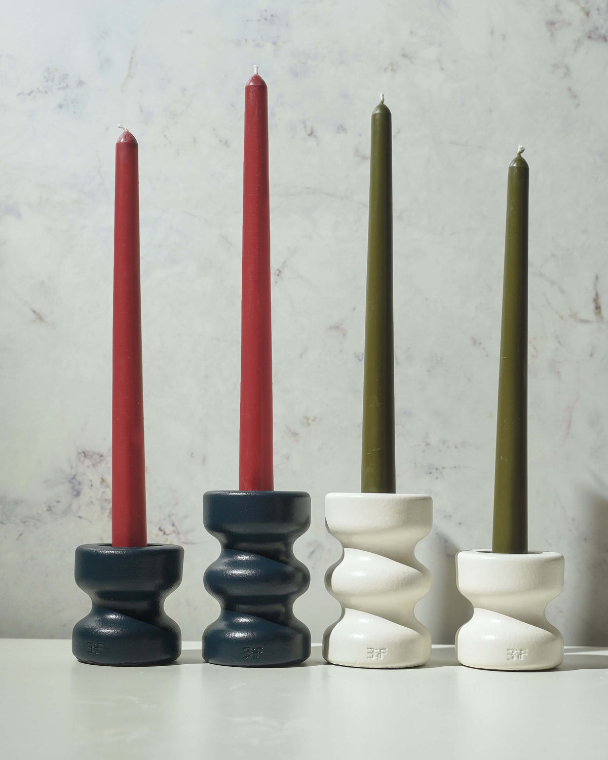 Beeswax/Soy Blend Taper Candles - Burgundy