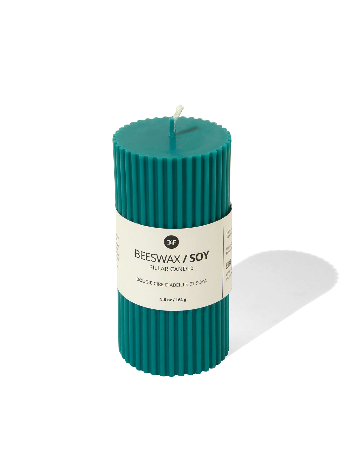 Beeswax / Soy Pillar Candle - Jade