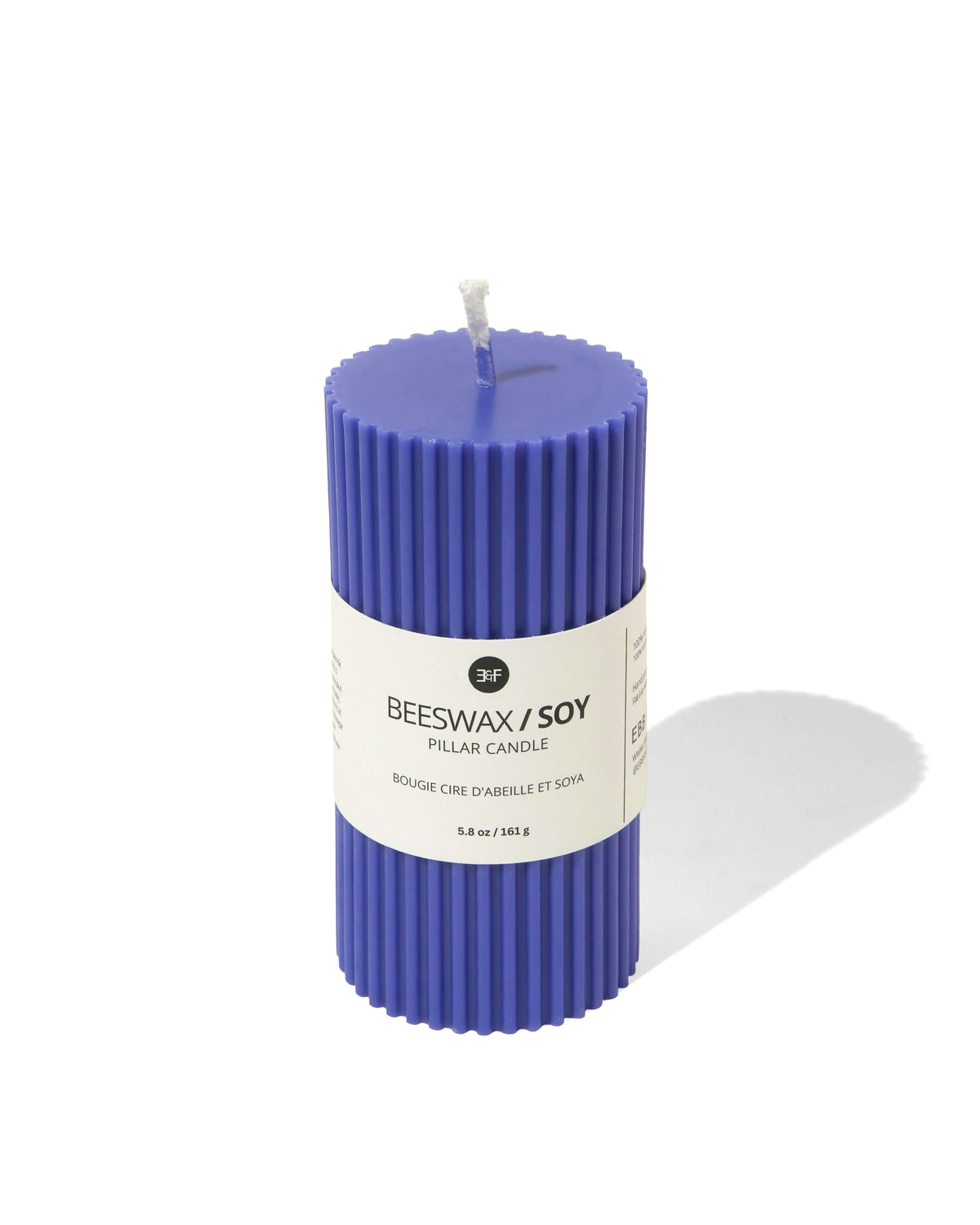 Beeswax / Soy Pillar Candle - Royal Blue