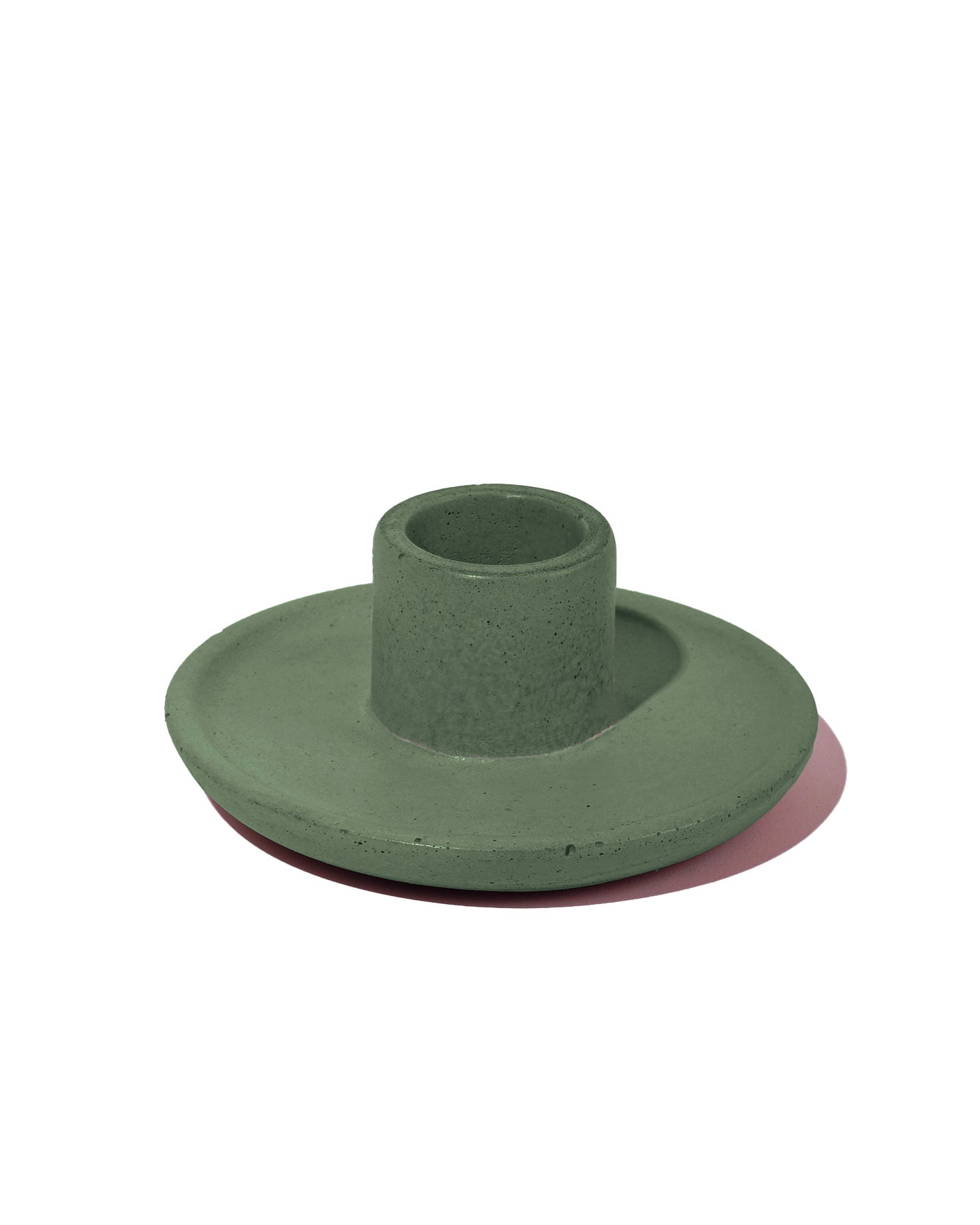 Mesa Taper Candlestick Holder - Moss Green