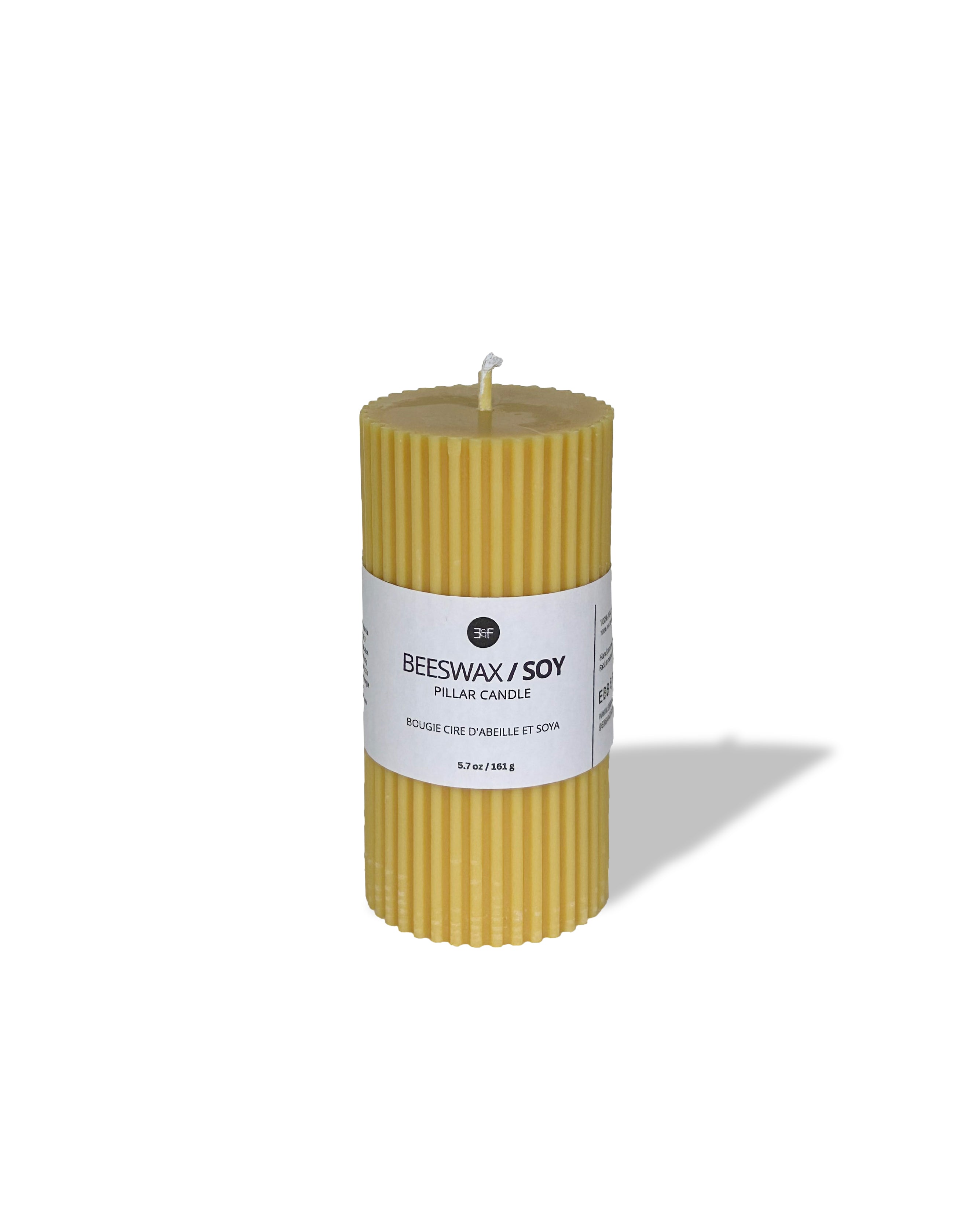 Beeswax / Soy Pillar Candle - Lemon