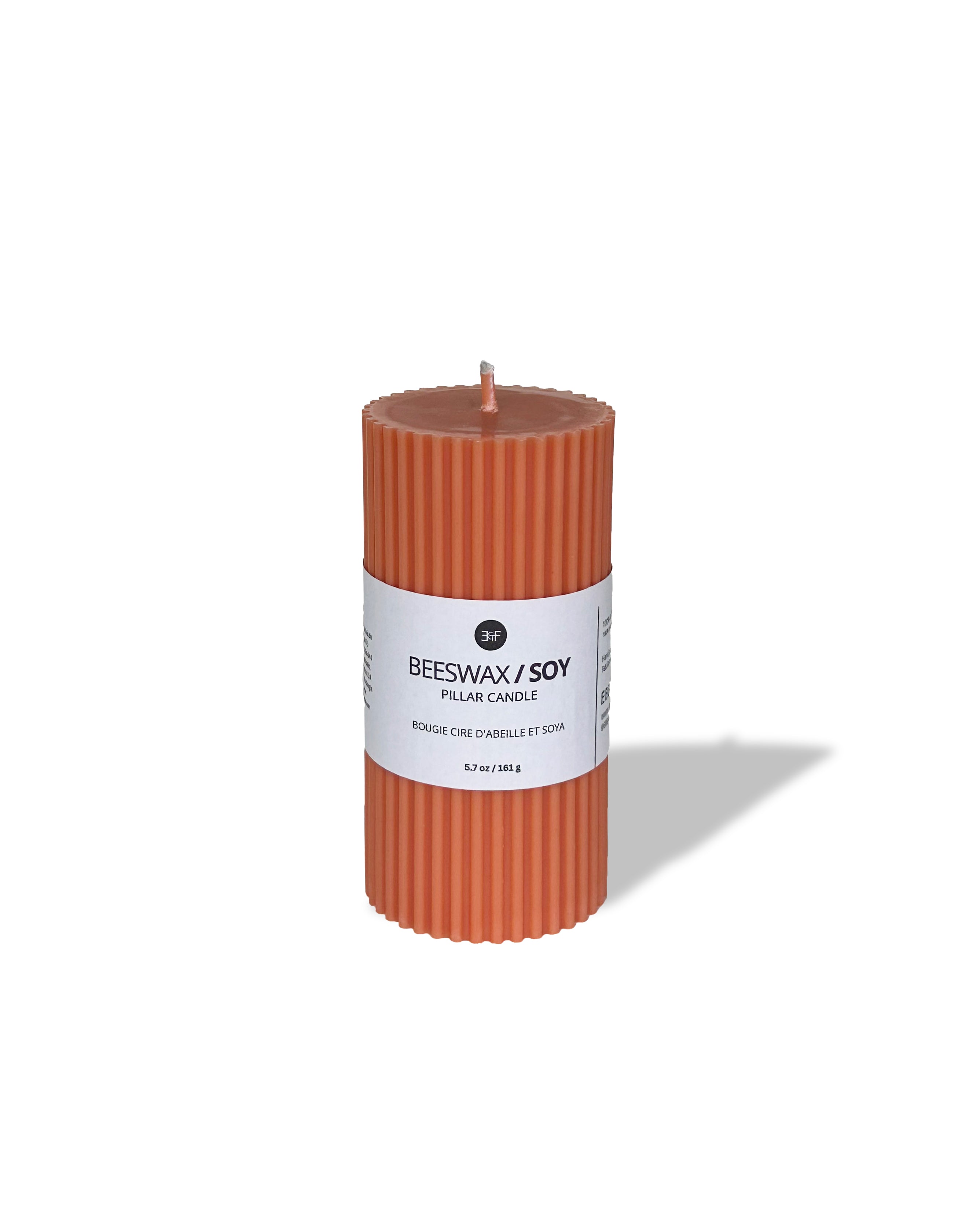 Beeswax / Soy Pillar Candle - Bellini