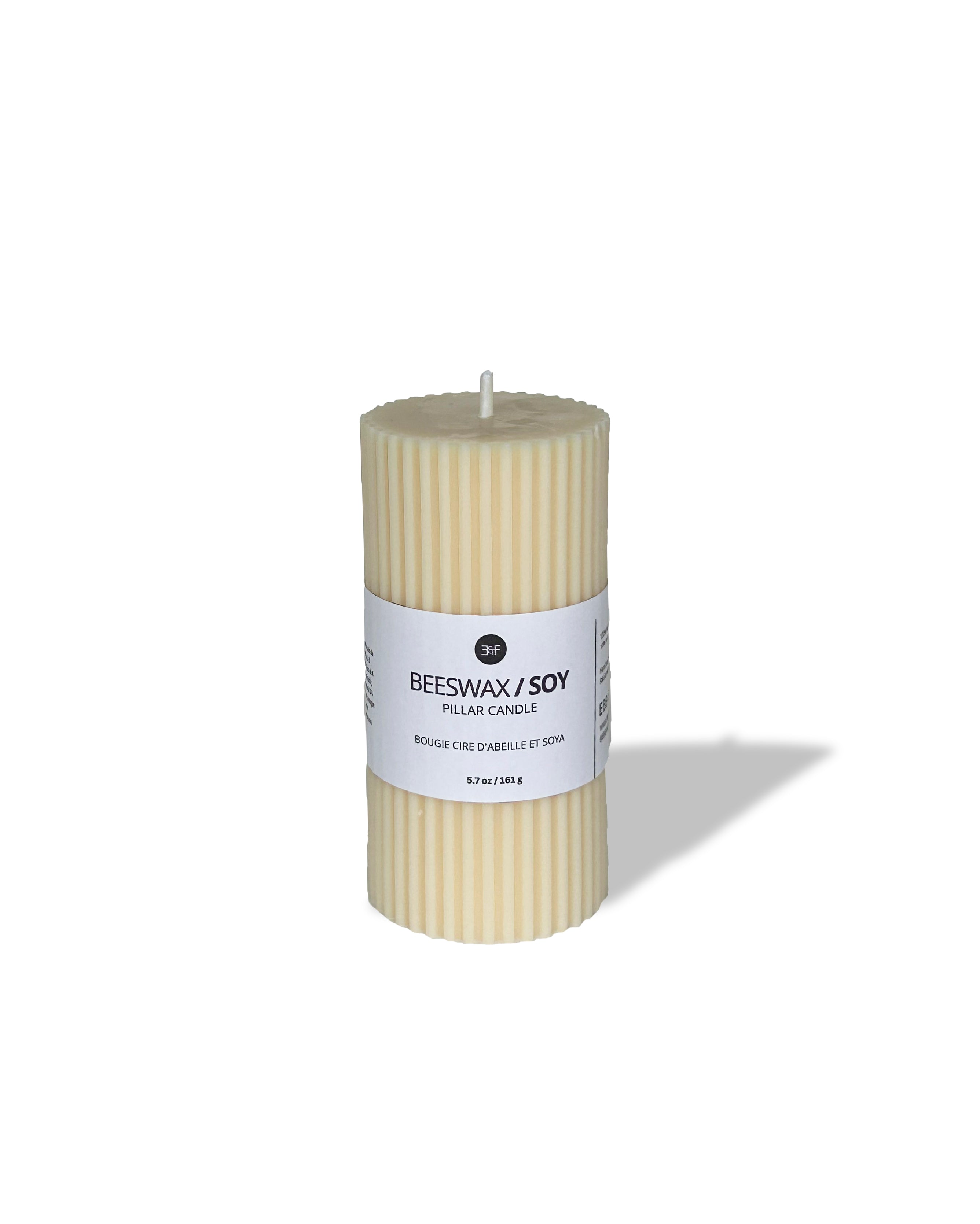 Beeswax / Soy Pillar Candle - Maize