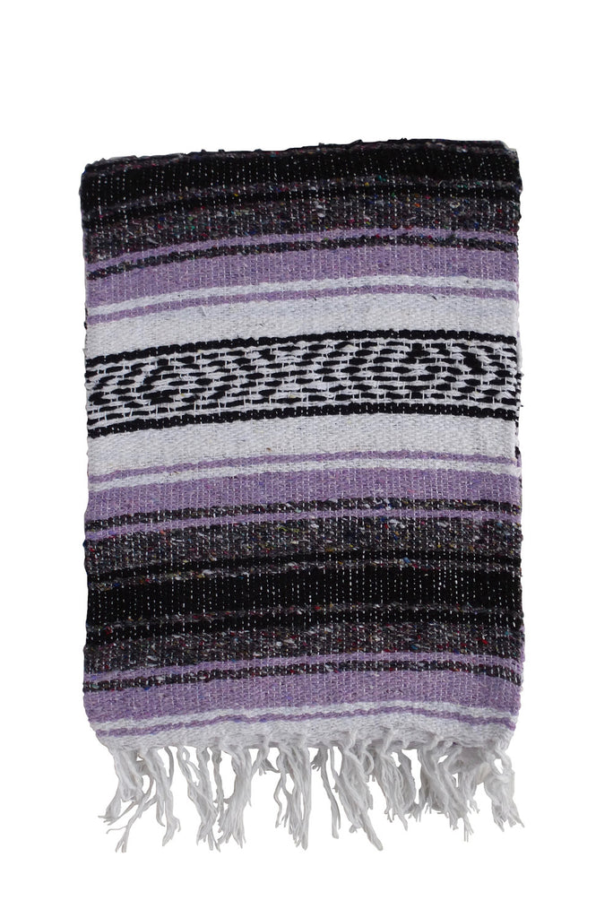 Slate Gray La Cabaña Blanket - Lilac