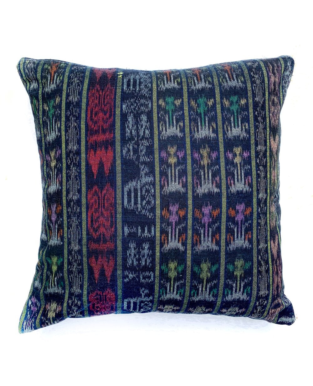 Dark Slate Gray Vintage Corte Accent Pillow - Santa Lucia