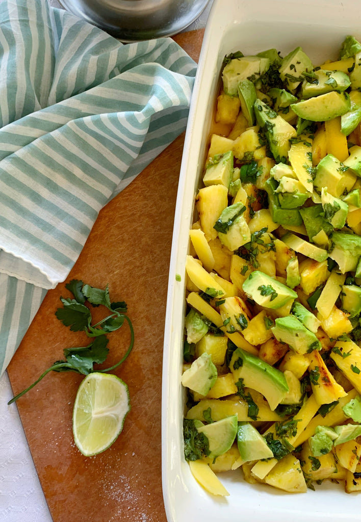 Try This Tonight: Grilled Pineapple and Jalepeños With Fresh Mango And Avocado.