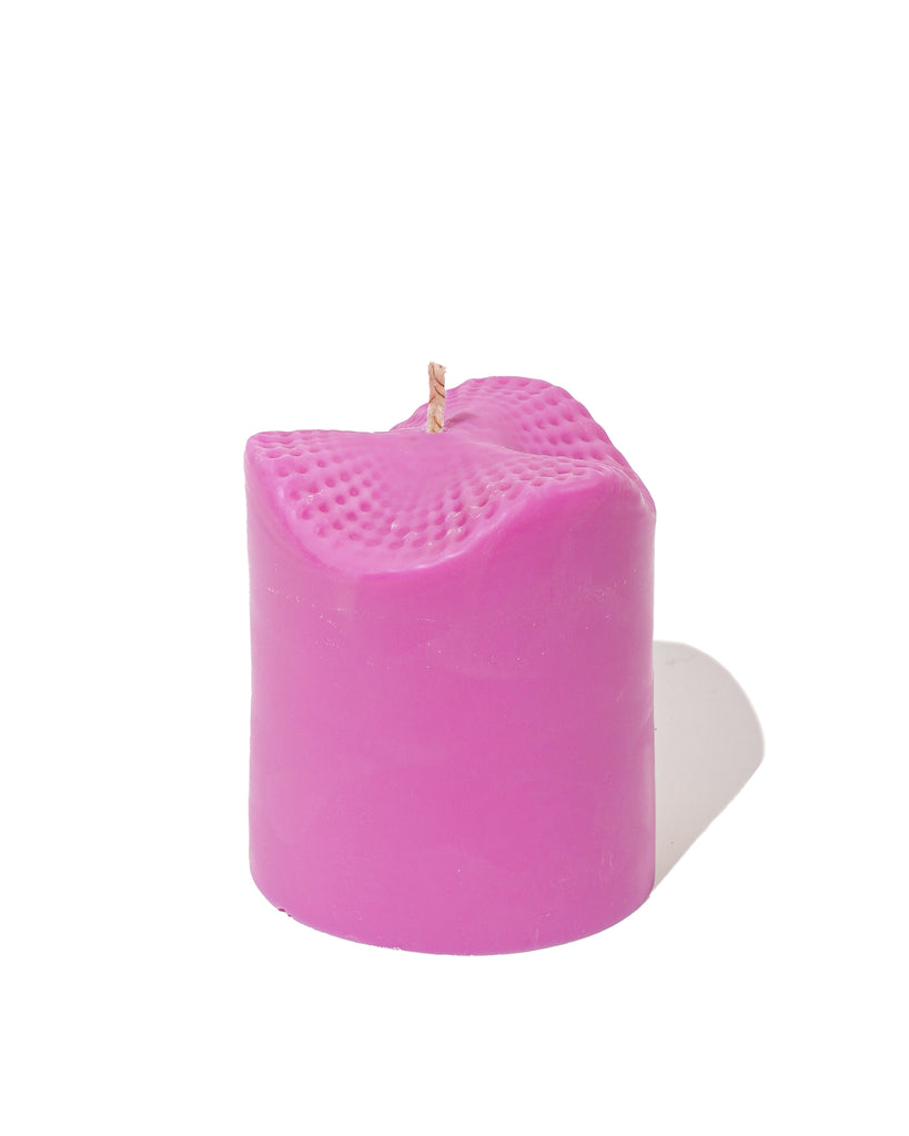 Swell Soy Wax Pillar Candle - Fuchsia
