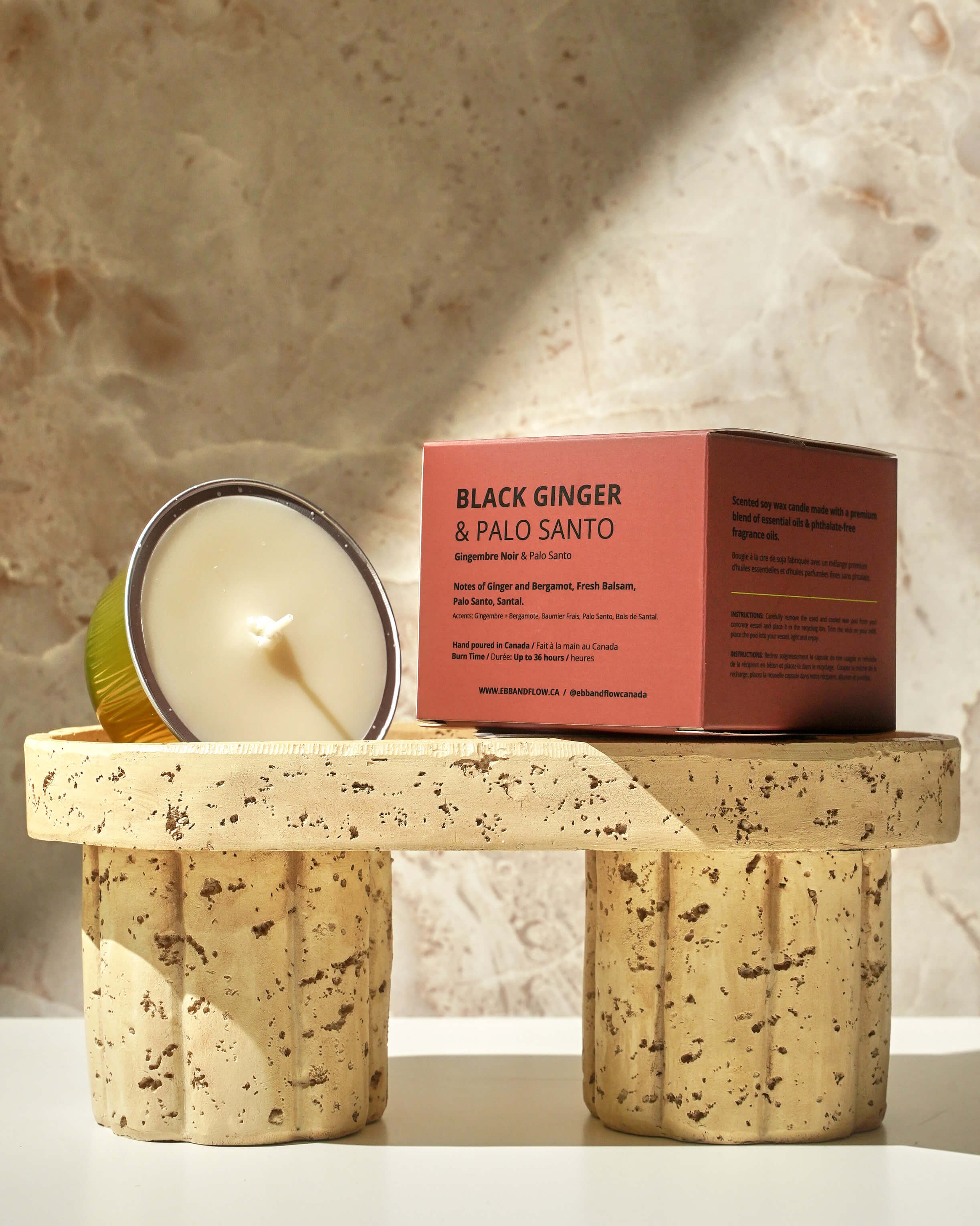 CandlePod ™  Soy Wax Candle Refill - Black Ginger & Palo Santo
