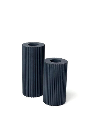 Athena Taper Candle Holder - Denim blue