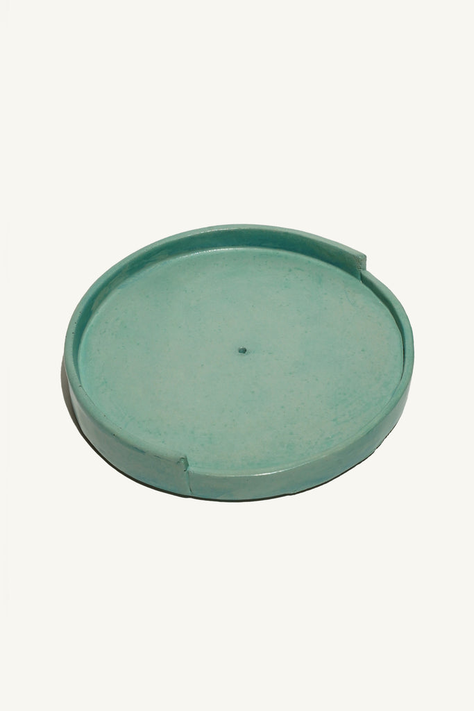 FUME Concrete Drip Plate and Incense Holder - Sea Green