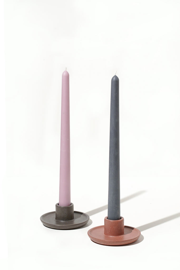 Mesa Concrete Candlestick Holder - Briar Rose