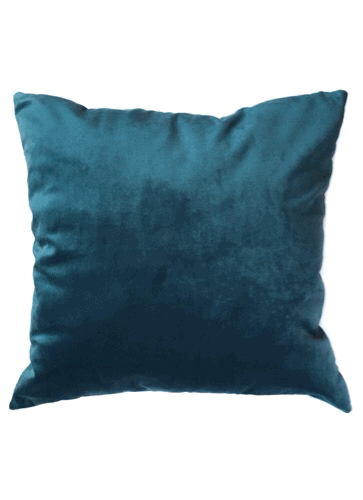 Dark Slate Gray Velvet Luxe Reversible Accent Pillow - Teal/Dusty Blue