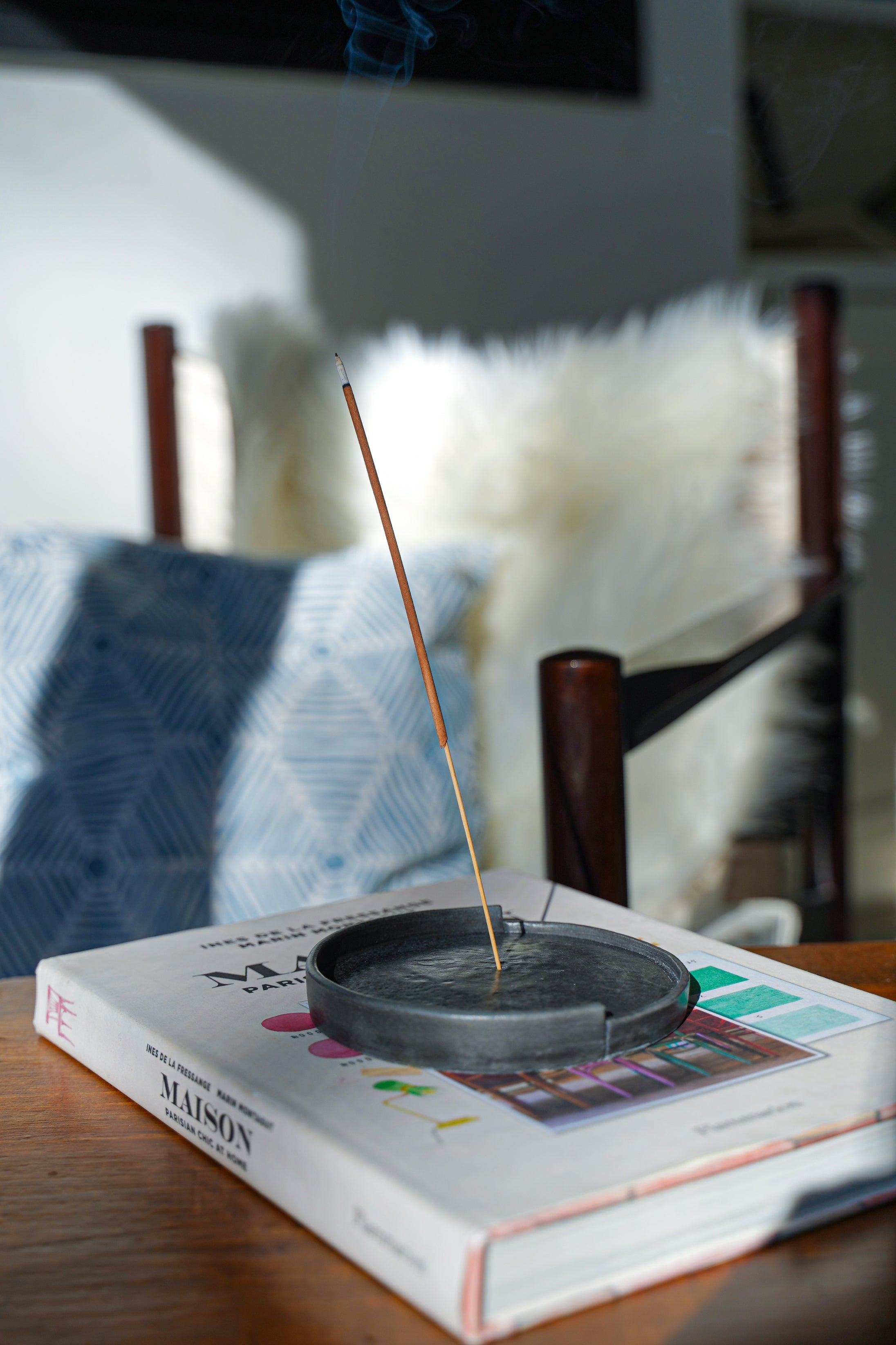 FUME Concrete Drip Plate and Incense Holder - Canary