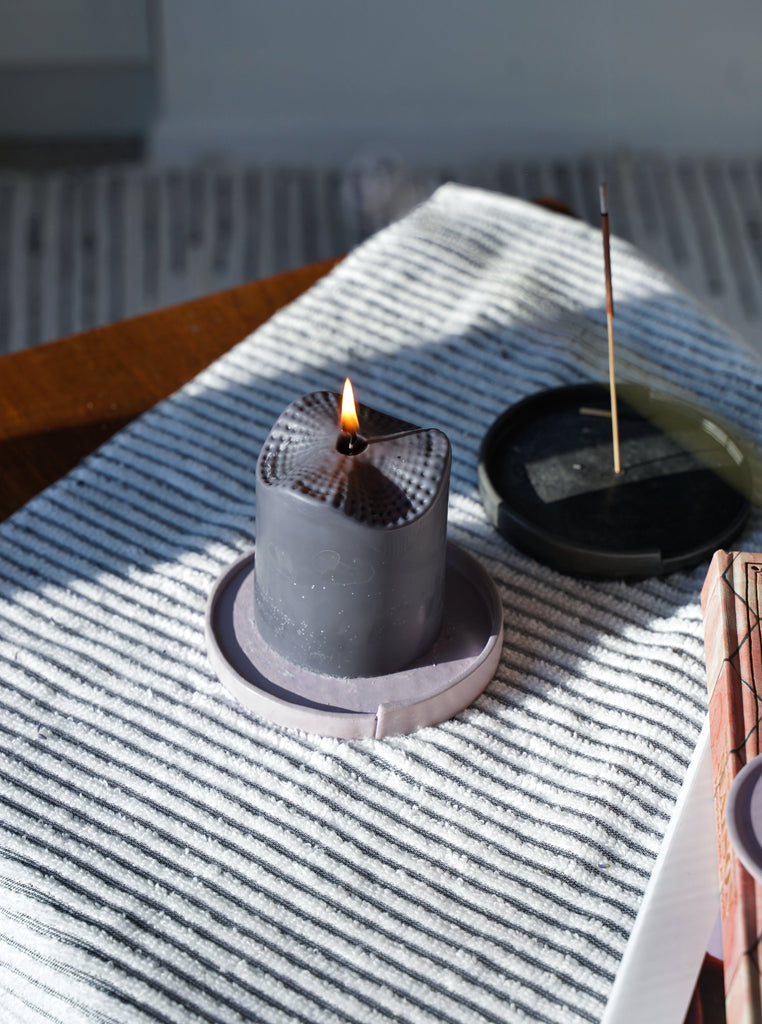 FUME Concrete Drip Plate and Incense Holder - Charcoal