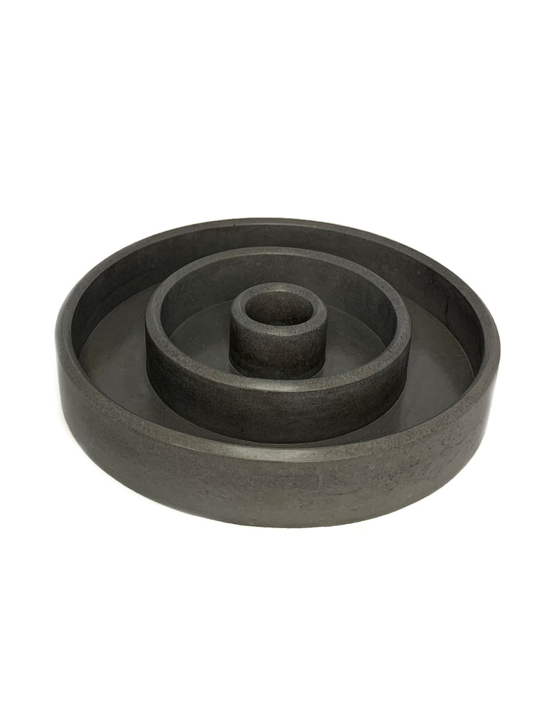 Ondas Concrete Candle Holder/ Catch All - Charcoal