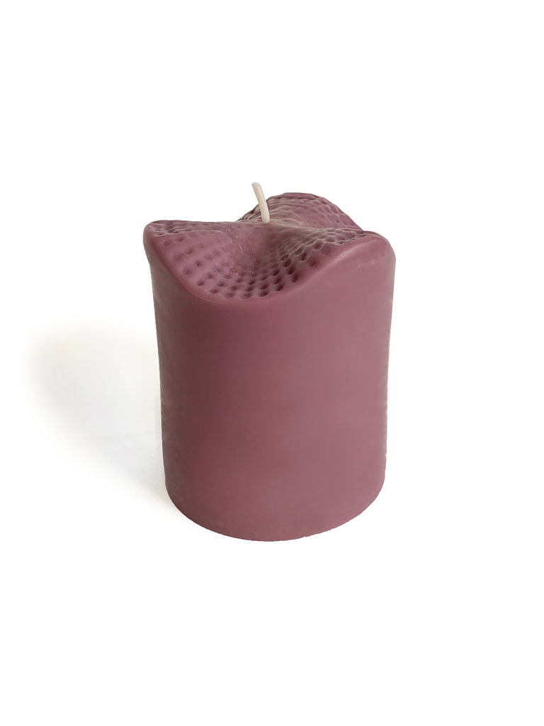 Swell Soy Wax Pillar Candle - Mauve