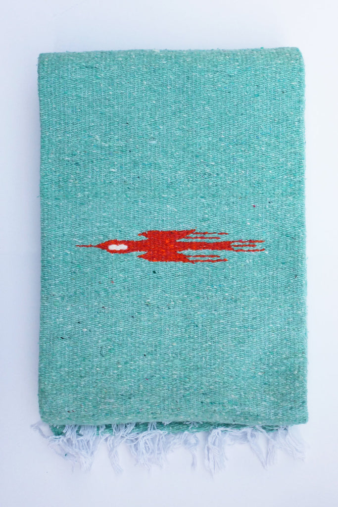 Medium Aquamarine Thunderbird Blanket | Mint