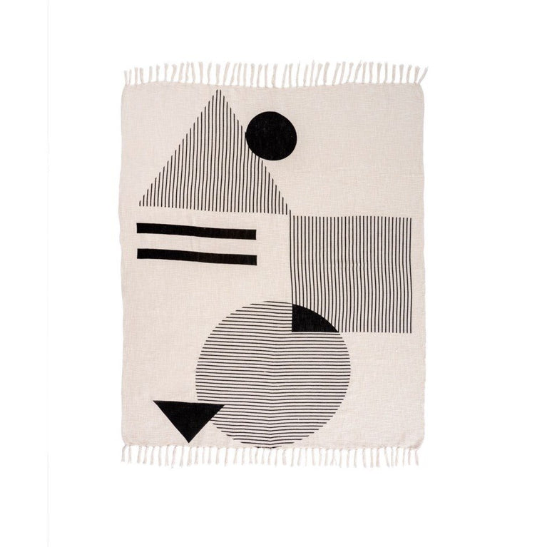 Geo Block Print Woven Throw - Shapes – EBB & FLOW